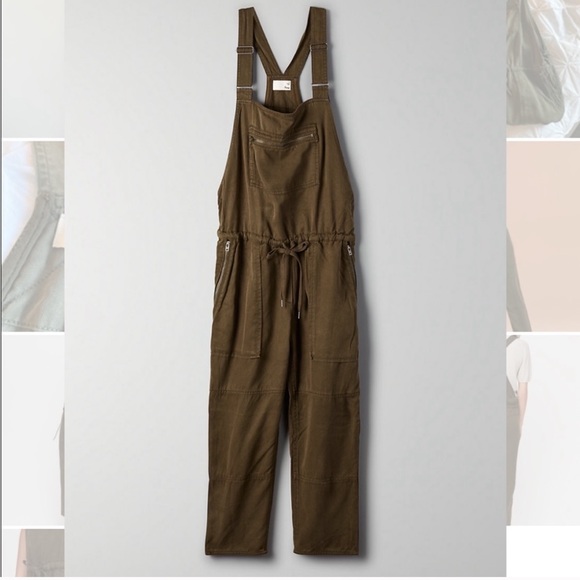 ARITZIA | WILFRED FREE ‘VALLETTA OVERALLS’ DRAPEY WASHED TWILL CINCH TIE WAIST - Picture 9 of 16